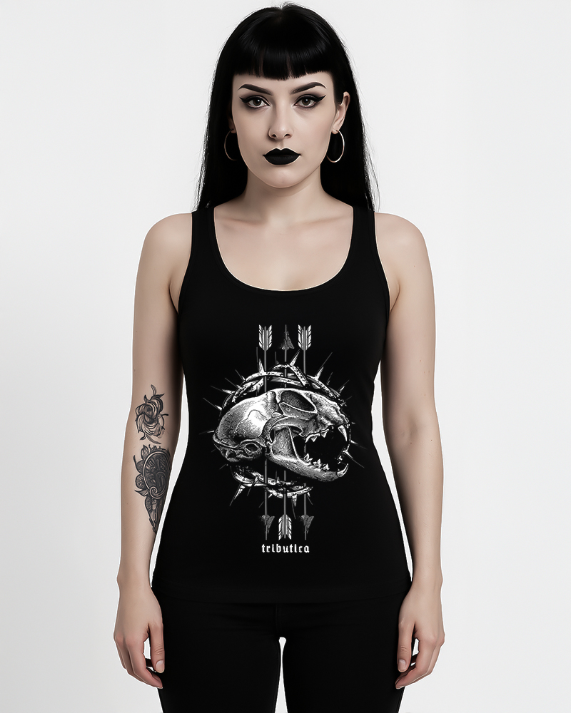 Cat Girlie alt="Cat Girlie Tank Top – Vorderansicht von Tributica Streetwear"