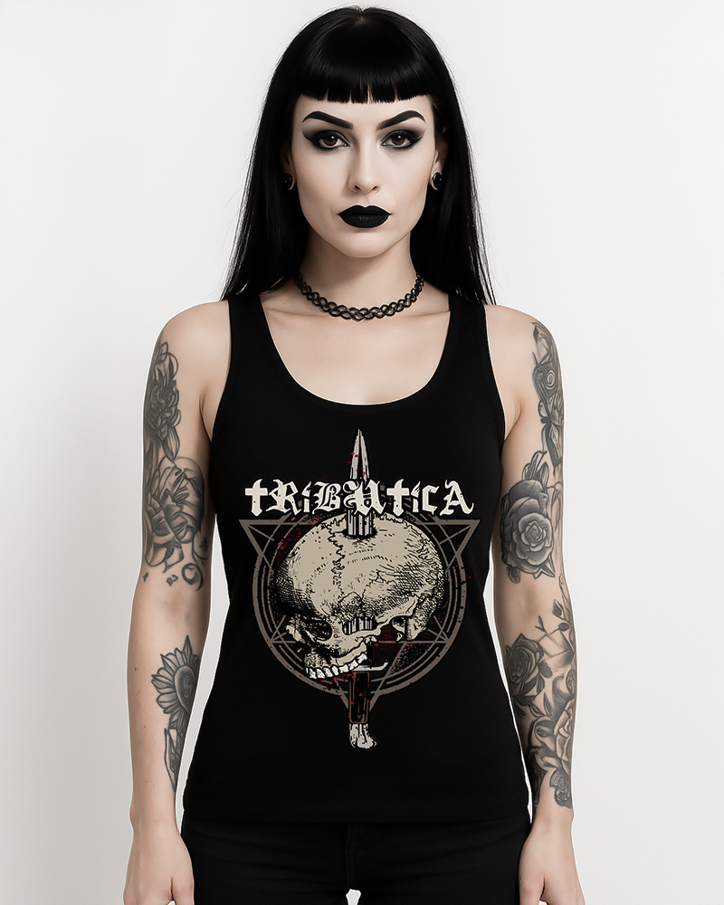 Attack Tank Top alt="Attack Girlie Tank Top – Vorderansicht von Tributica Streetwear"