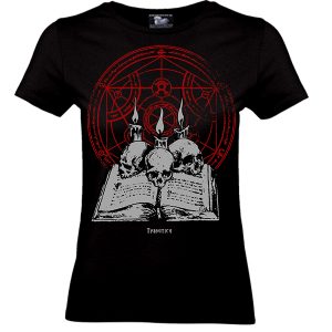 alt="Book Of Memories Girlie Shirt – Vorderseite von Tributica Streetwear"
