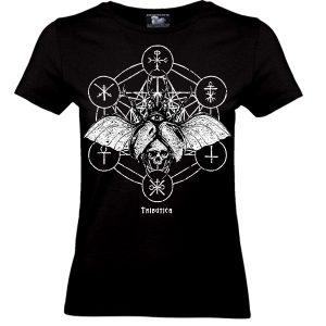 alt="Beetle Girlie Shirt White Version – Vorderseite von Tributica Streetwear"