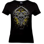 alt="Eye of Evil Girlie Shirt Yellow Version – Vorderansicht von Tributica Streetwear"