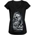 alt="Vintage Love never dies Girlie Shirt – Vorderansicht von Tributica Streetwear"