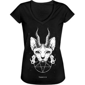 alt="Vintage Evil Cat Girlie Shirt"