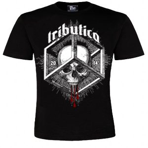 alt="Tears of Death Unisex-Shirt von Tributica Streetwear – schwarzes Bio T-Shirt mit Print"