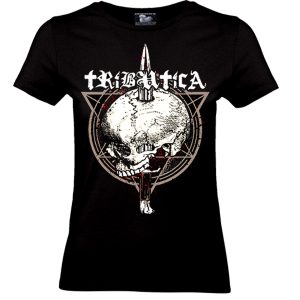 alt="Attack Unisex-Shirt von Tributica Streetwear – Bio T-Shirt in Schwarz, Frontansicht"