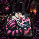 Grinsekatze Lucky Bowler von Enomis Manufaktur – 100 % handmade aus Kunstleder. Auffälliges Uhr Design, verstellbarer Gurt & viel Stauraum.